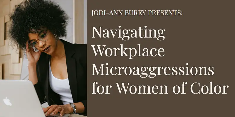 Workplace Microaggressions for Women of Color webinar 