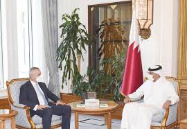  Qatar PM meets Societe Generale Bank CEO