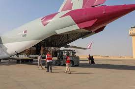 Qatari plane with 18 tonnes of aid reaches Al-Arish
