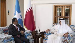 Qatar Amir meets president of Somalia