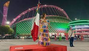 Qatar famous landmarks illuminated with Mexico’s colors